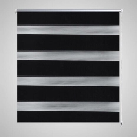 Duo rolgordijn 120 x 175 cm zwart 1