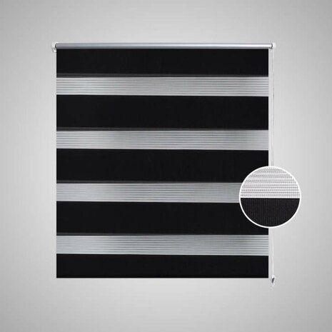 Duo rolgordijn 120 x 175 cm zwart 3