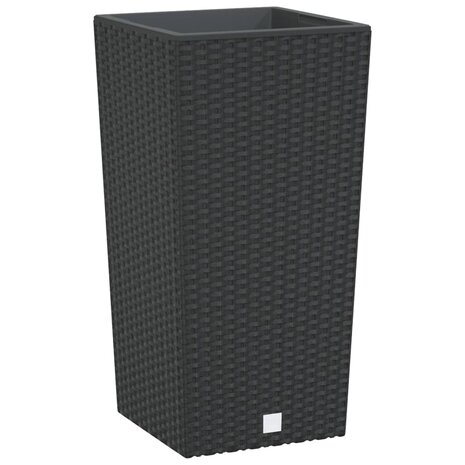 Plantenbak uitneembare bak rattan-look 11/26,5 L PP antraciet 2