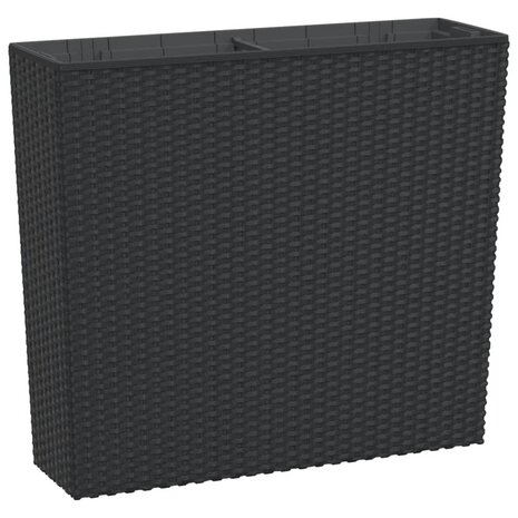 Plantenbak met uitneembare bak rattan-look 12/44 L PP antraciet 2
