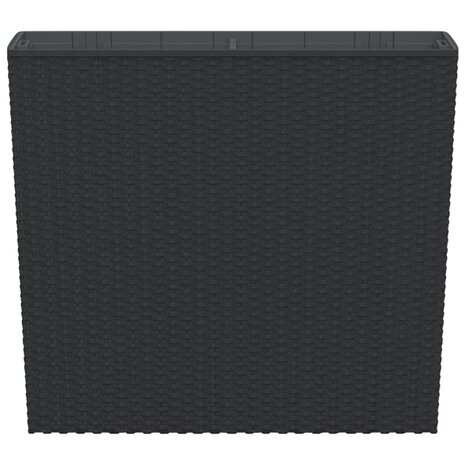 Plantenbak met uitneembare bak rattan-look 12/44 L PP antraciet 4