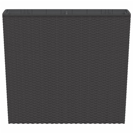 Plantenbak met uitneembare bak rattan-look 12/44 L PP bruin 4