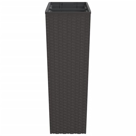 Plantenbak met uitneembare bak rattan-look 12/44 L PP bruin 5