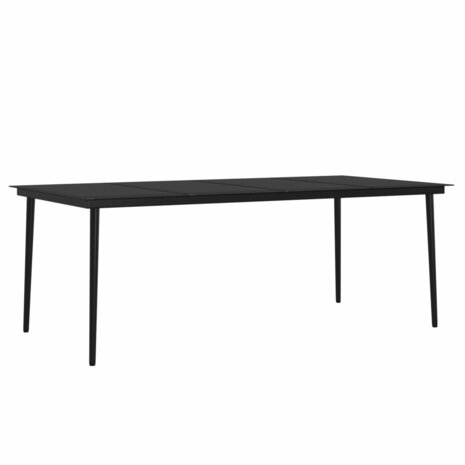 9-delige Tuinset met kussens beige en zwart 5