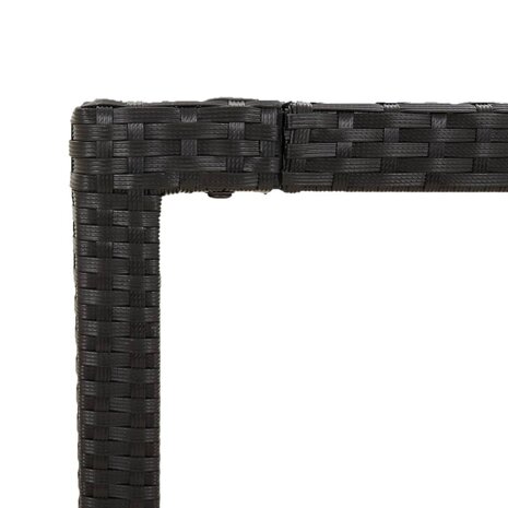 7-delige Tuinset met kussens poly rattan zwart 6