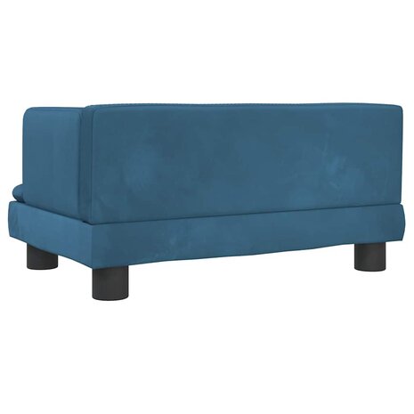 Hondenmand 60x40x30 cm fluweel blauw 5