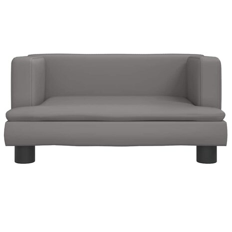 Hondenmand 60x40x30 cm kunstleer grijs 3