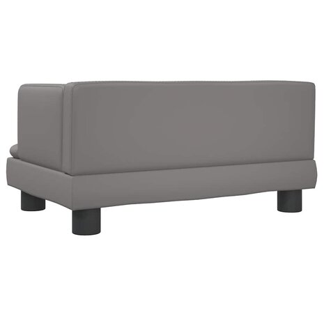 Hondenmand 60x40x30 cm kunstleer grijs 5