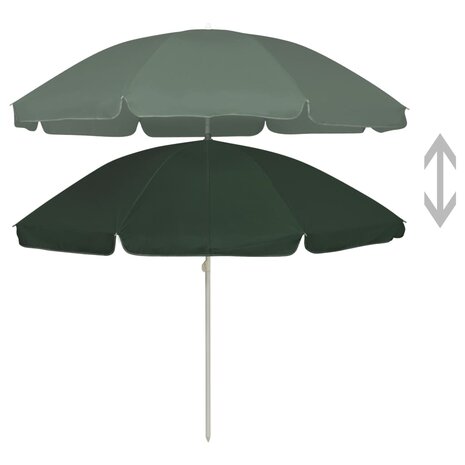 Strandparasol 240 cm groen 2