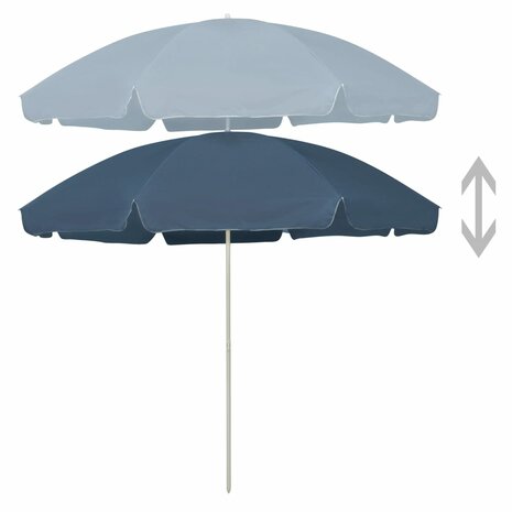 Strandparasol 300 cm blauw 2