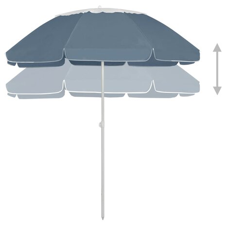 Strandparasol 300 cm blauw 2