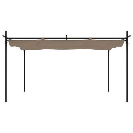 Pergola met uitschuifbaar dak 395x292x230 taupe 3