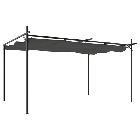 Pergola met uitschuifbaar dak 395x292x230 antracietkleurig 2