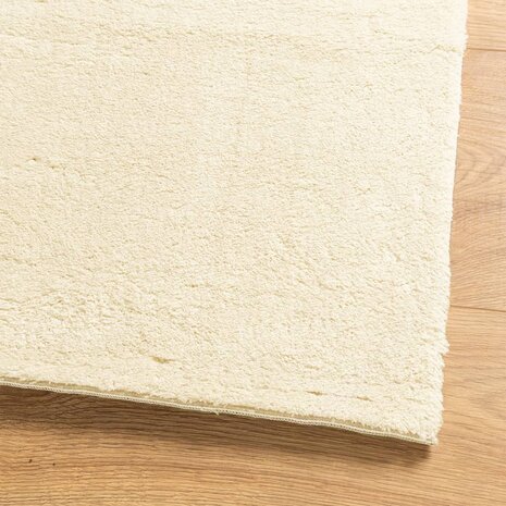 Vloerkleed HUARTE laagpolig zacht wasbaar 80x200 cm crème 4