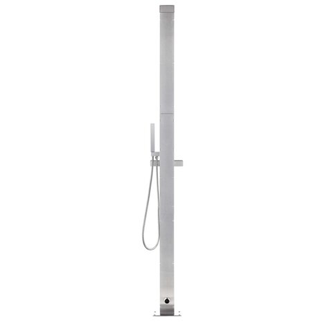 Buitendouche met bruine basis 225 cm roestvrij staal 6