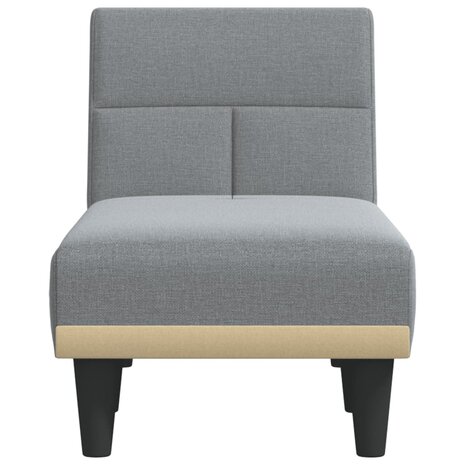 Chaise longue stof lichtgrijs 4