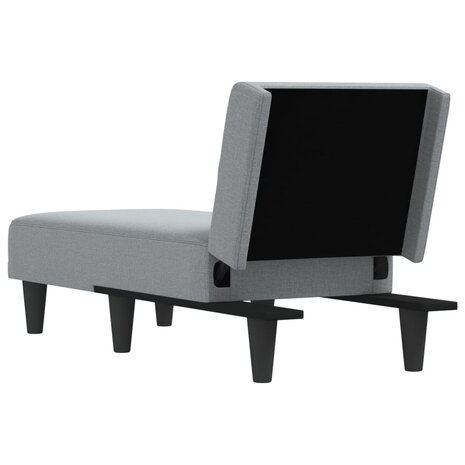 Chaise longue stof lichtgrijs 5