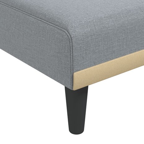 Chaise longue stof lichtgrijs 7