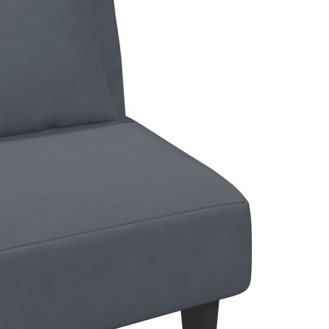2-delige Loungeset met kussens fluweel donkergrijs 9