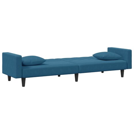 2-delige Loungeset met kussens fluweel blauw 5