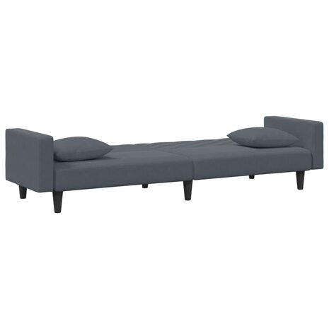 2-delige Loungeset met kussens fluweel donkergrijs 5