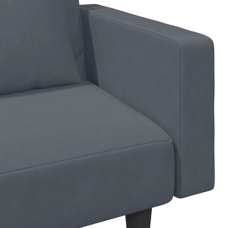 2-delige Loungeset met kussens fluweel donkergrijs 9