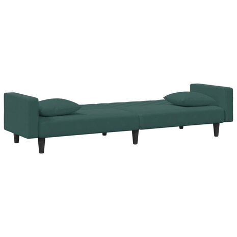 2-delige Loungeset met kussens fluweel donkergroen 5