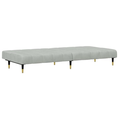 2-delige Loungeset fluweel lichtgrijs 5
