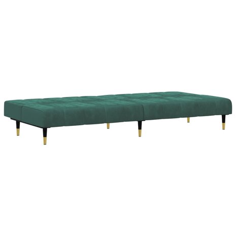 2-delige Loungeset fluweel donkergroen 5