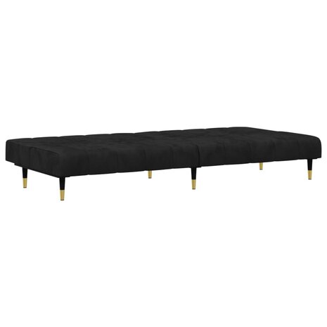 2-delige Loungeset fluweel zwart 5