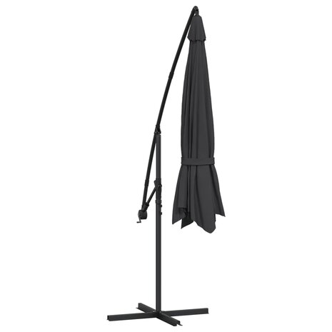 Zweefparasol met aluminium paal 350 cm zwart 6
