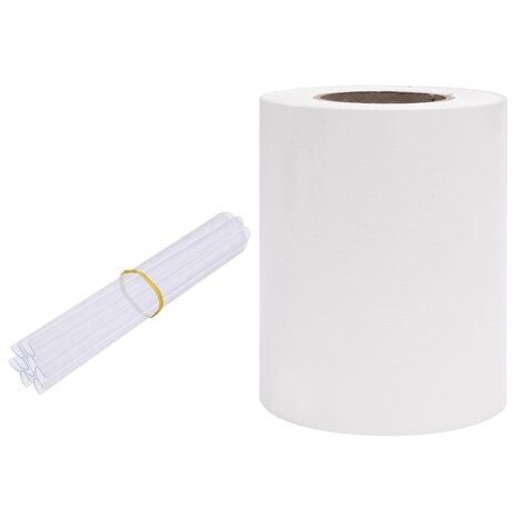Tuinscherm 70x0,19 m PVC wit 2