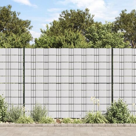 Tuinschermen 4 st 35x0,19 m PVC wit 1