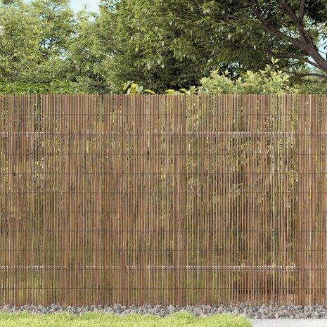 Tuinscherm 400x100 cm riet 1