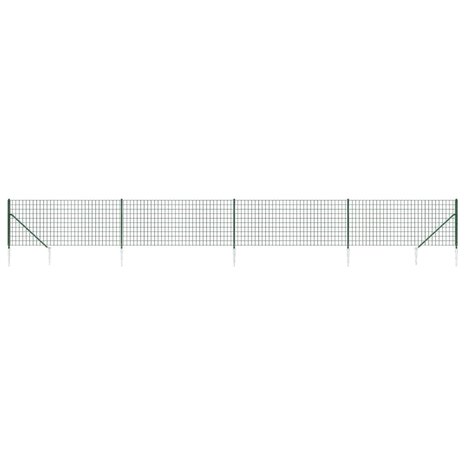 Draadgaashek met grondankers 0,8x10 m groen 2