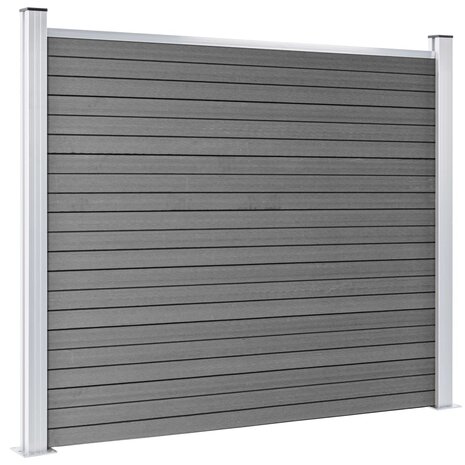 Schuttingpanelenset 872x146 cm HKC grijs   4