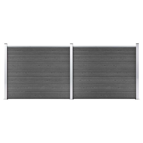 Schuttingpanelenset 353x146 cm HKC zwart   1