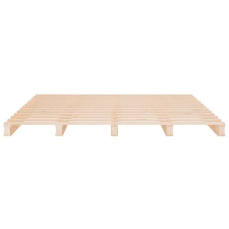 Palletbed massief grenenhout zwart 120x190 cm 5