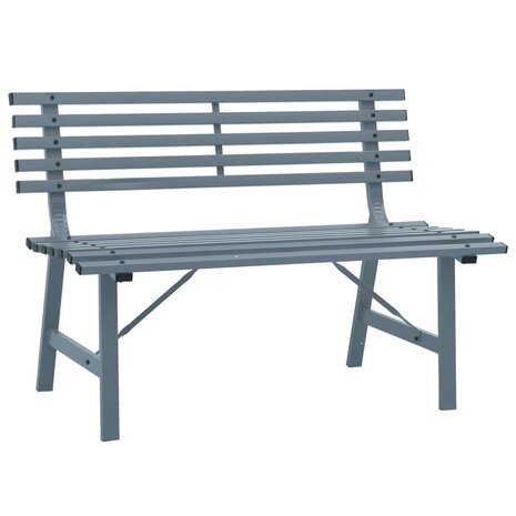 Tuinbank 110 cm staal grijs 2