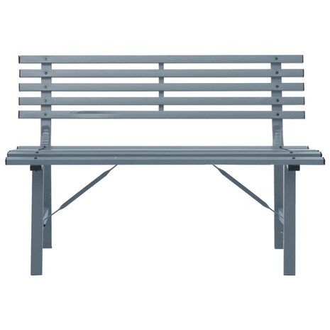 Tuinbank 110 cm staal grijs 3