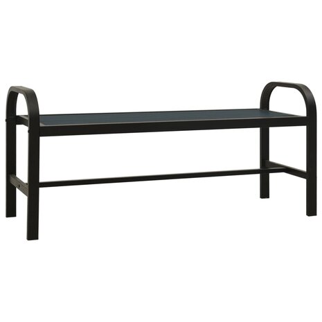 Tuinbank 124,5 cm staal en HKC zwart 2