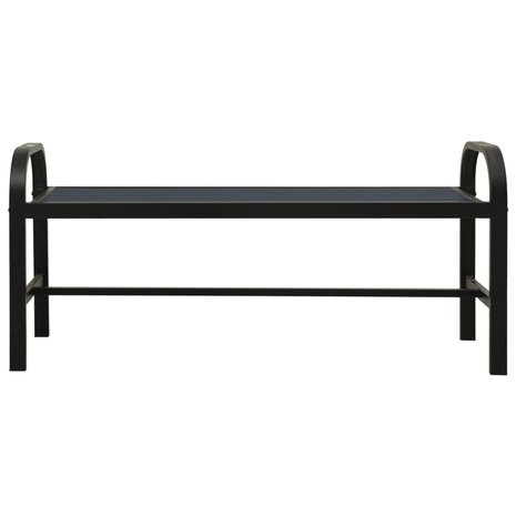 Tuinbank 124,5 cm staal en HKC zwart 3