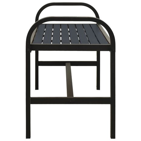 Tuinbank 124,5 cm staal en HKC zwart 4