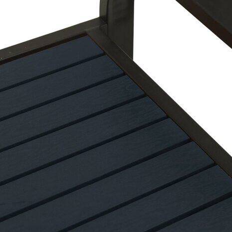 Tuinbank 124,5 cm staal en HKC zwart 5