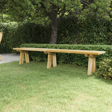 Tuinbank 220 cm geïmpregneerd massief grenenhout 1