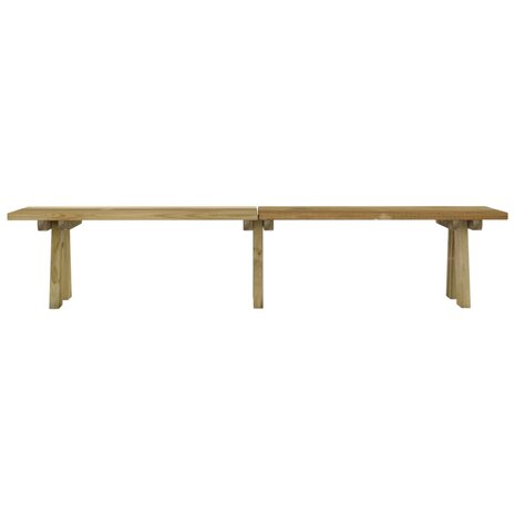 Tuinbank 220 cm geïmpregneerd massief grenenhout 3