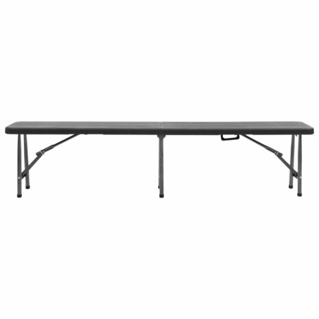 Tuinbanken inklapbaar 2 st 180 cm HDPE zwart 3