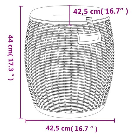Tuinbox 4-in-1 polypropeen zwart 9