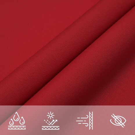 Zonnescherm vierkant 3,6x3,6 m oxford stof rood 7