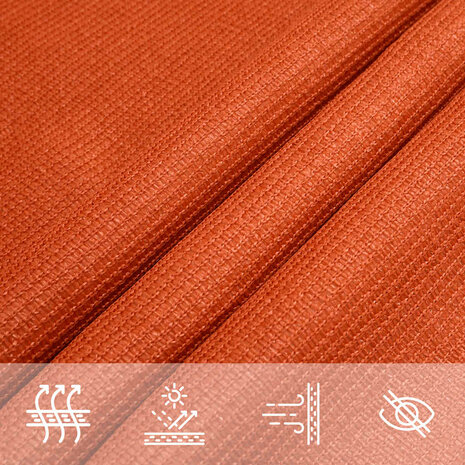 Zonnezeil 160 g/m² driehoekig 2,5x2,5x3,5 m HDPE oranje 5